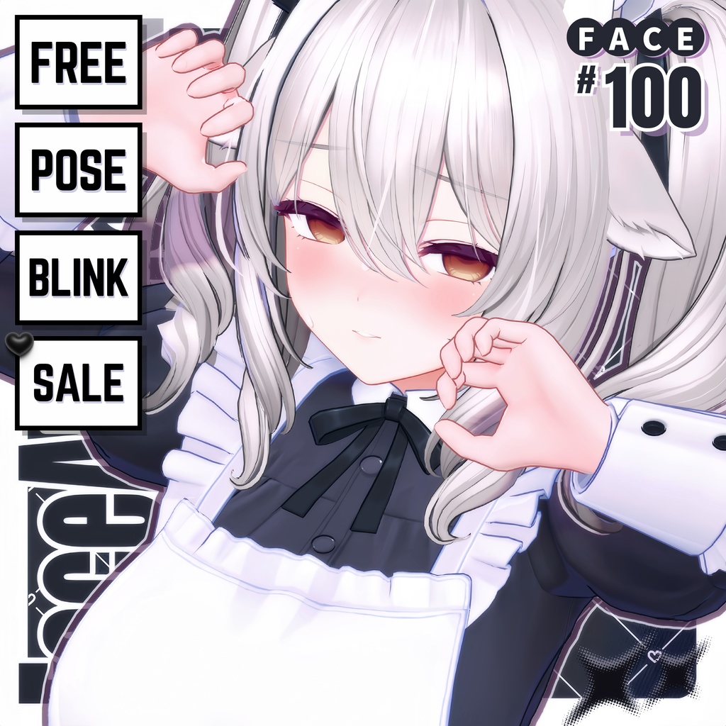 💗【FREE/無料】Milltina100Type❥動くまばたきFace&PoseAnimations ⌖ ݁˚