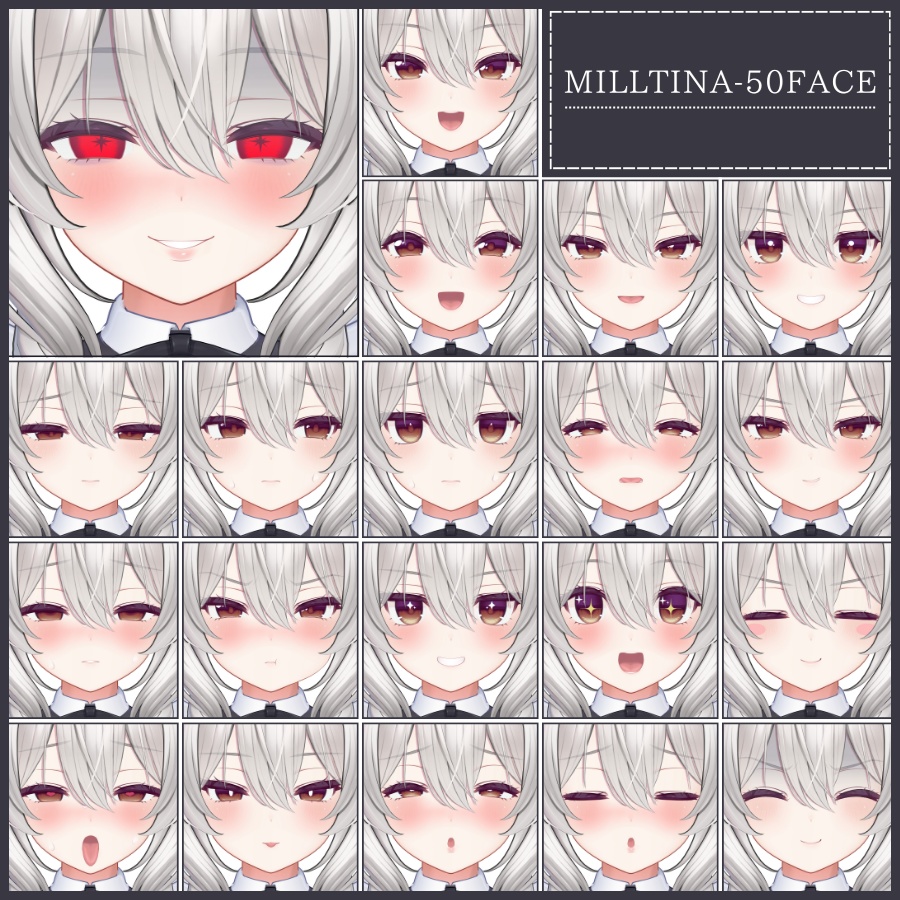 💗【FREE/無料】Milltina100Type❥動くまばたきFace&PoseAnimations ⌖ ݁˚