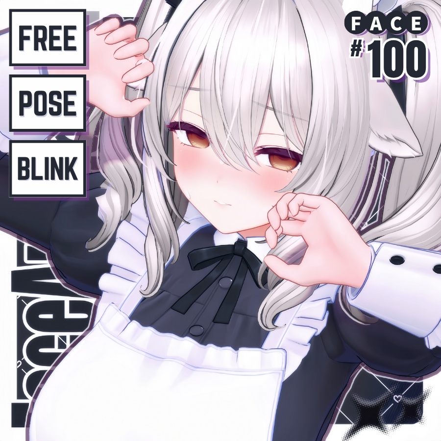 💗【FREE/無料】Milltina100Type❥動くまばたきFace&PoseAnimations ⌖ ݁˚