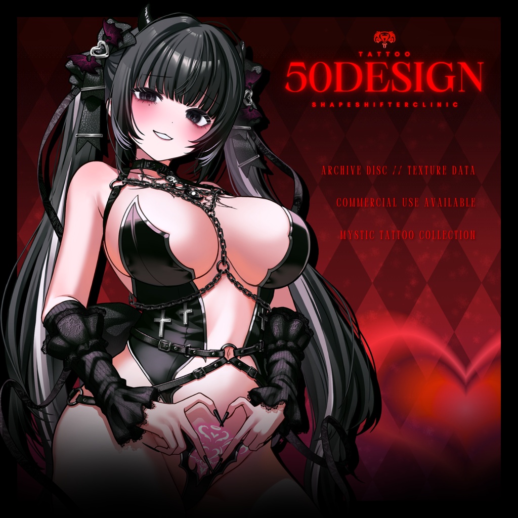 💗【FREE/商用OK/実物】悪&光堕ち∔3TouchMysticTattoo↝《MA対応》