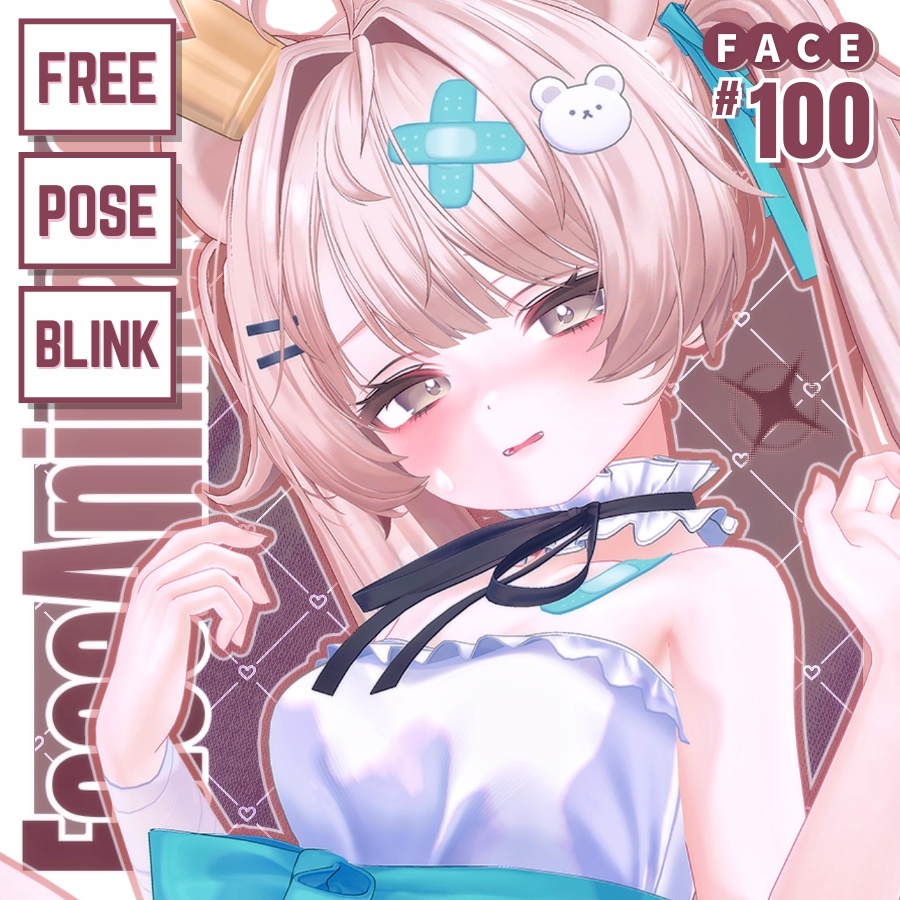 💗【FREE/無料】Milfy100Type❥動くまばたきFace&PoseAnimations ⌖ ݁˚