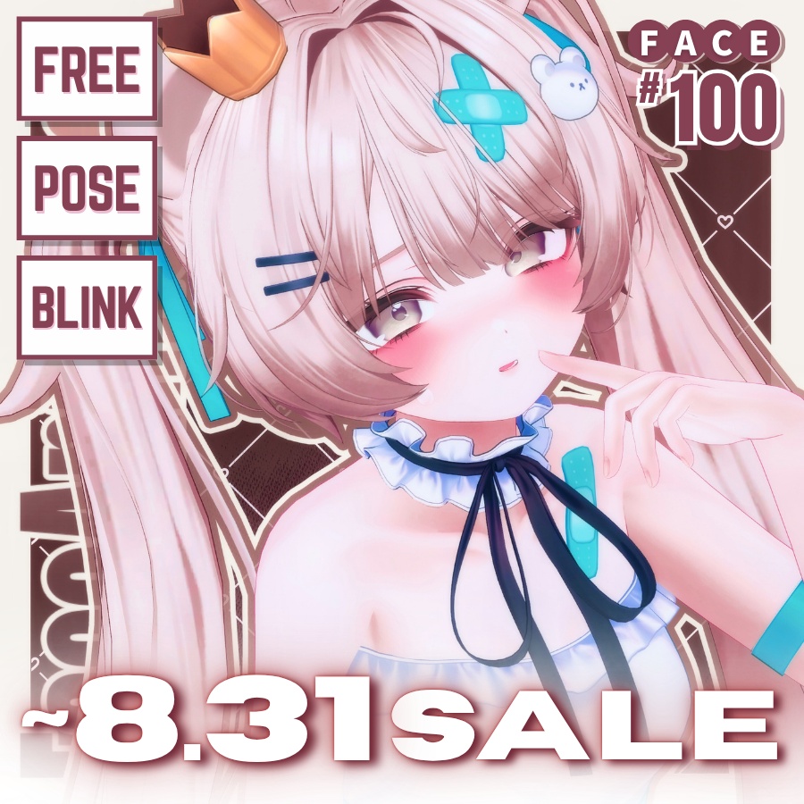 ！！SALE~8.31 ！！ 💗【FREE/無料】Milfy100Type❥動くまばたきFace&PoseAnimations ⌖ ݁˚