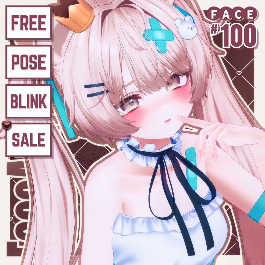 💗【FREE/無料】Milfy100Type❥動くまばたきFace&PoseAnimations ⌖ ݁˚