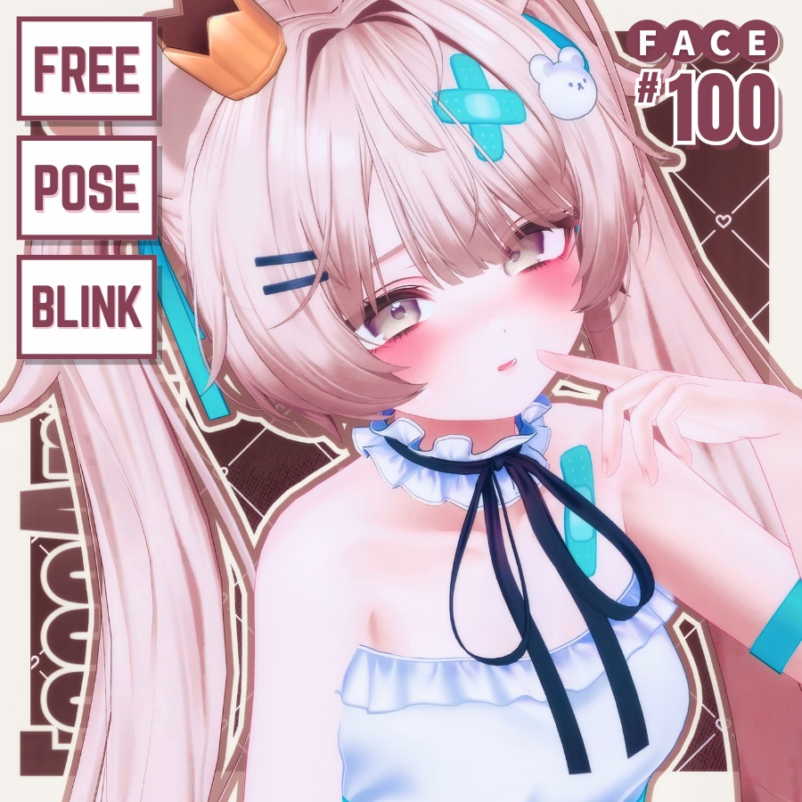 💗【FREE/無料】Milfy100Type❥動くまばたきFace&PoseAnimations ⌖ ݁˚