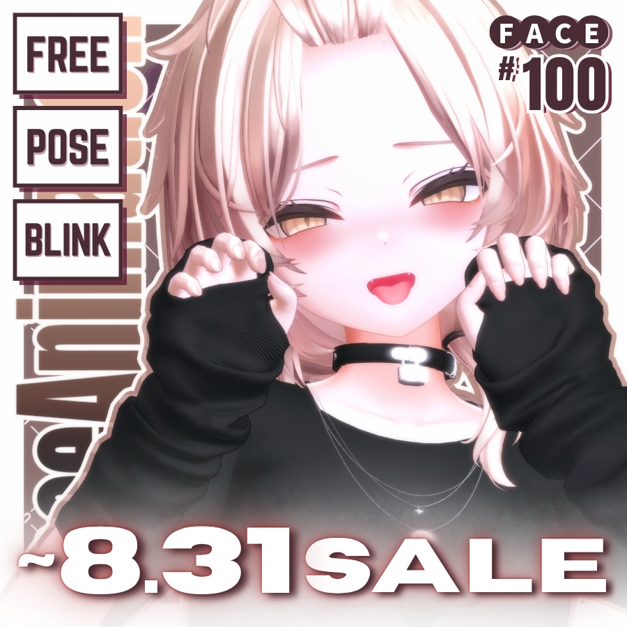 ！！SALE~8.31 ！！ 💗【FREE/無料】Mao100Type❥動くまばたきFace&PoseAnimations ⌖ ݁˚