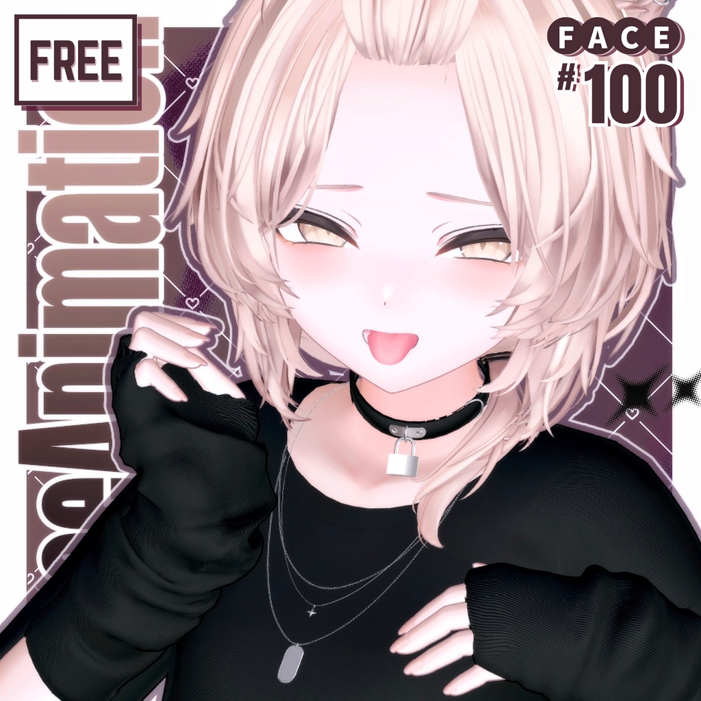 💗5/17up【FREE/無料】真央-Mao100Type❥FaceAnimation表情パッケージ.𖥔⌖݁˚