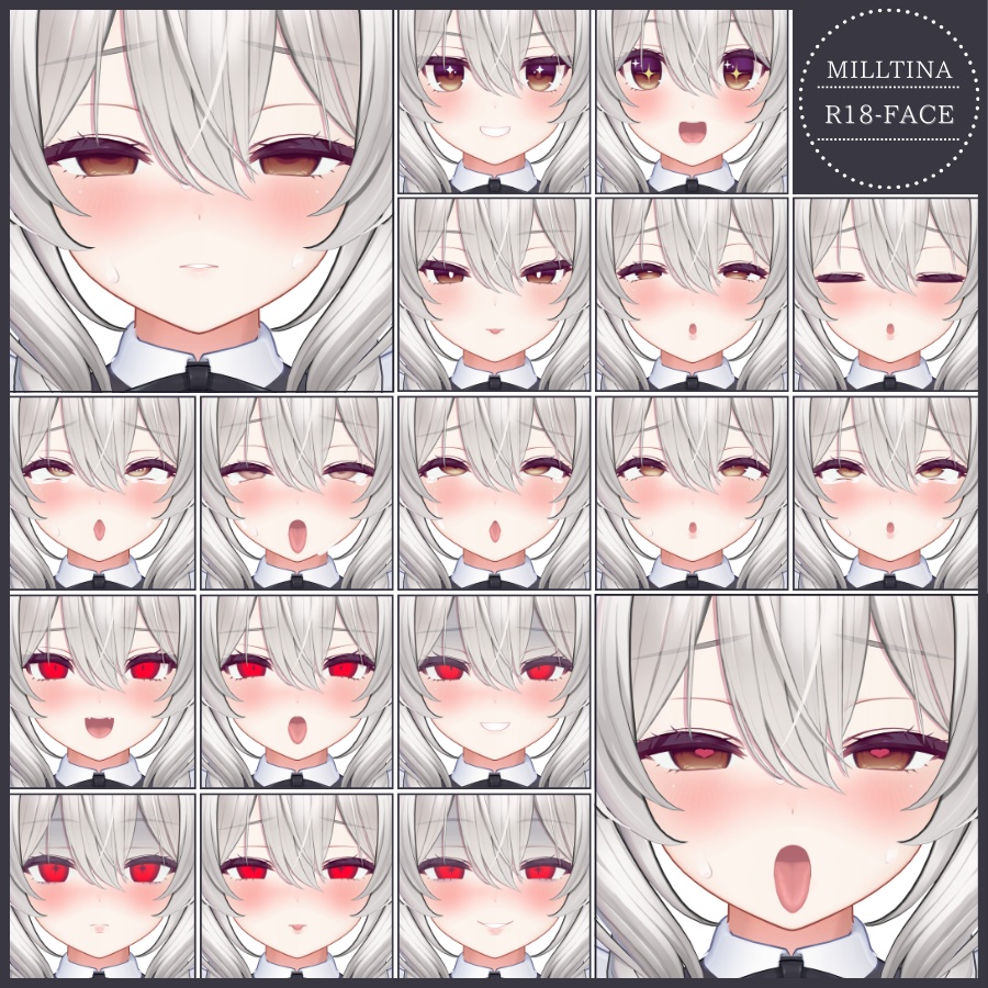 💗24h限定❗️【FREE/無料】ミルティナMilltina100Type ❥ Face&Pose Animations ⌖ ݁˚