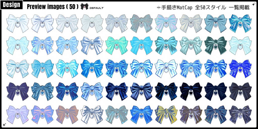 🌕~11/6sale【FREE/商用CC0】手描き⁺500-Liltoon MatCap