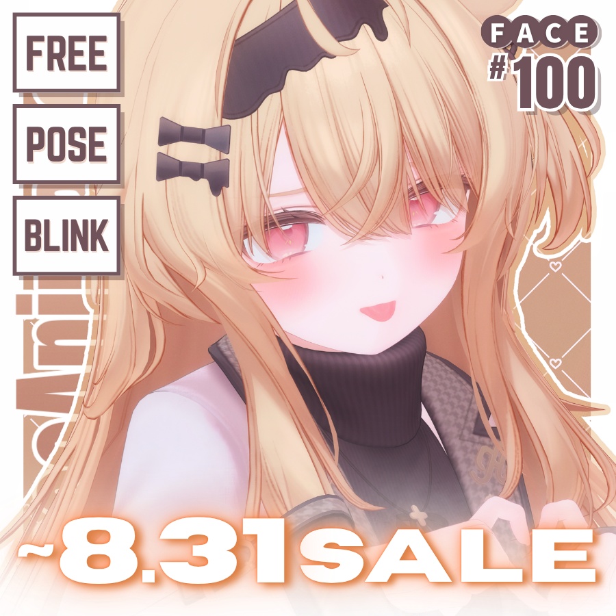 !!SALE~8.31 !! 💗【FREE/無料】Eku100Type❥動くまばたきFace&PoseAnimations ⌖ ݁˚
