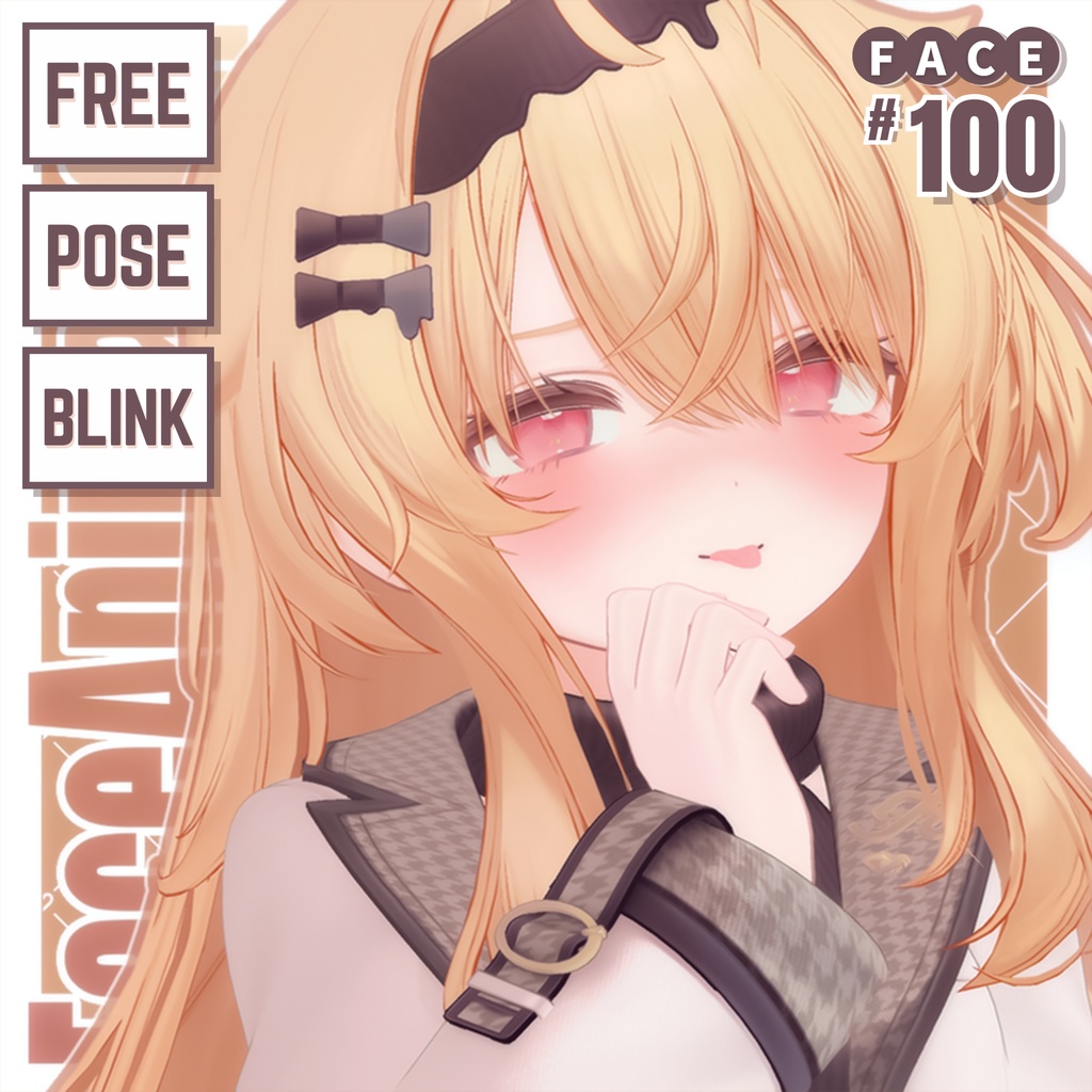 💗【FREE/無料】Eku100Type❥動くまばたきFace&PoseAnimations ⌖ ݁˚