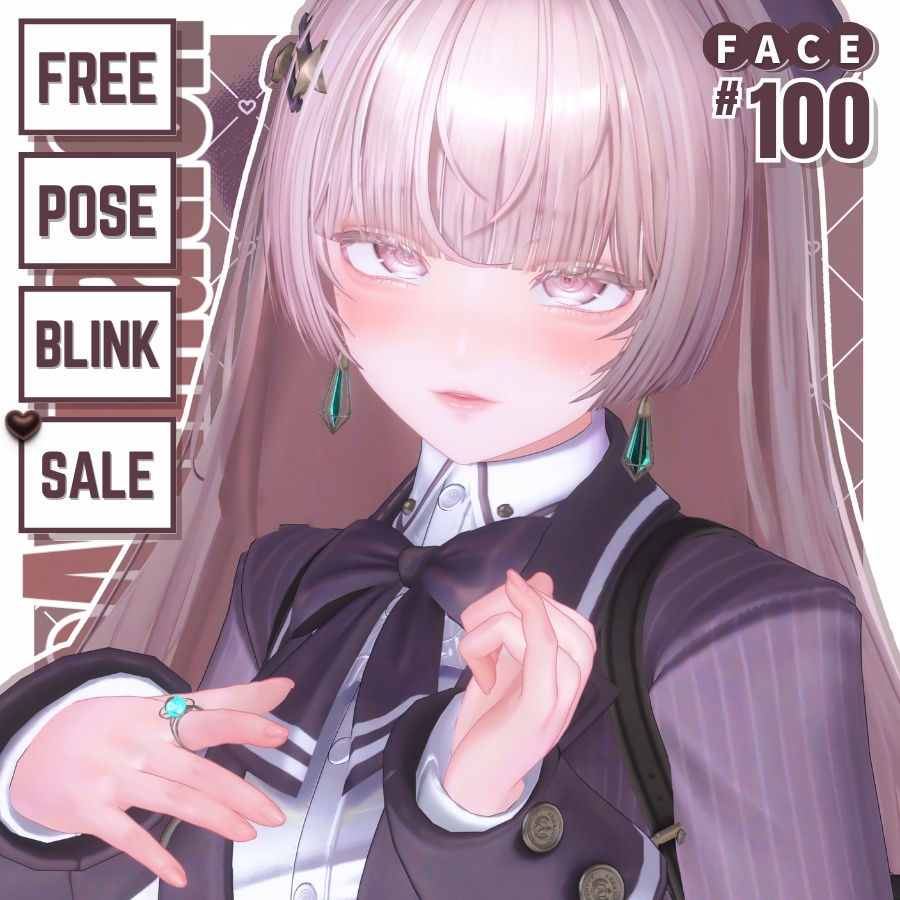 💗【FREE/無料】Lumina100Type❥動くまばたきFace&PoseAnimations ⌖ ݁˚