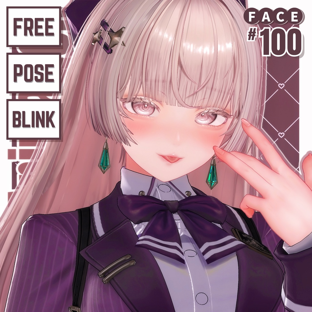 💗【FREE/無料】Lumina100Type❥動くまばたきFace&PoseAnimations ⌖ ݁˚