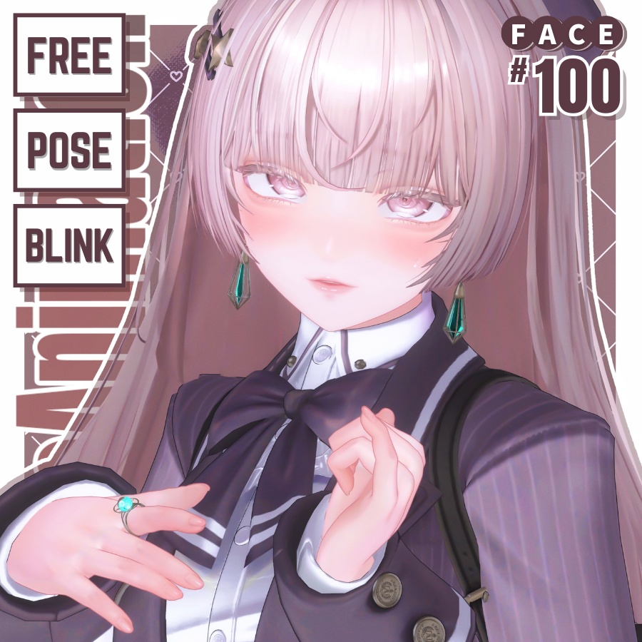 💗【FREE/無料】Lumina100Type❥動くまばたきFace&PoseAnimations ⌖ ݁˚