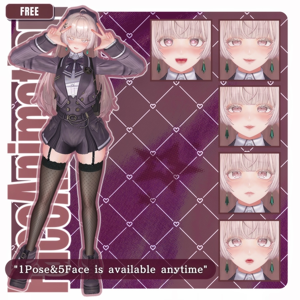 💗【FREE/無料】Lumina100Type❥動くまばたきFace&PoseAnimations ⌖ ݁˚