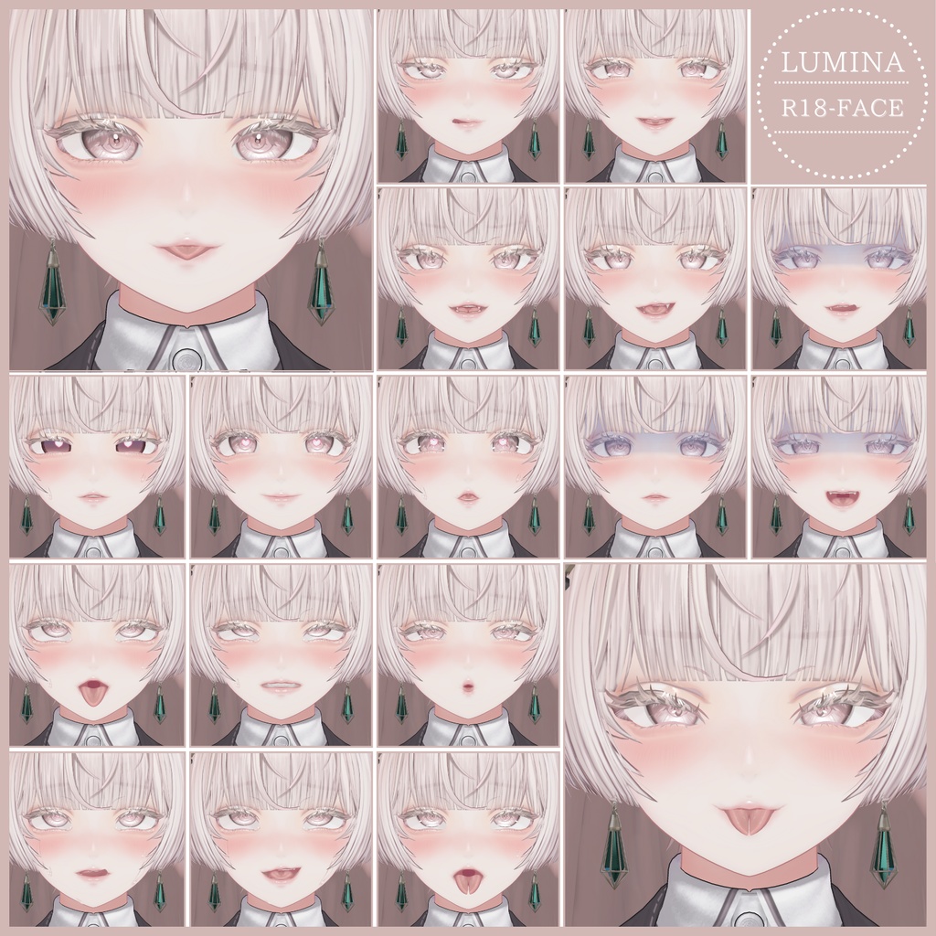 💗48h限定無料増加中💗【FREE/無料】Lumina100Type❥動くまばたきFace&PoseAnimations ⌖ ݁˚