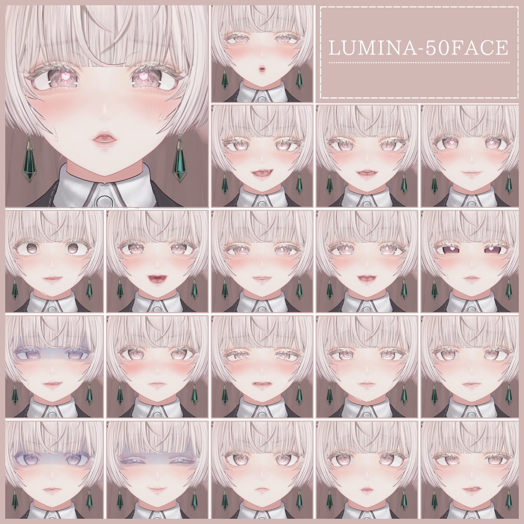 💗48h限定無料増加中💗【FREE/無料】Lumina100Type❥動くまばたきFace&PoseAnimations ⌖ ݁˚