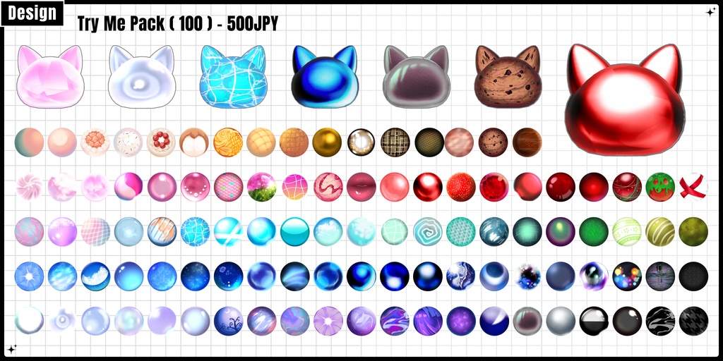 🌕24h無料配布増加&SALE🌕【FREE/商用CC0】手描き⁺500 Liltoon MatCap