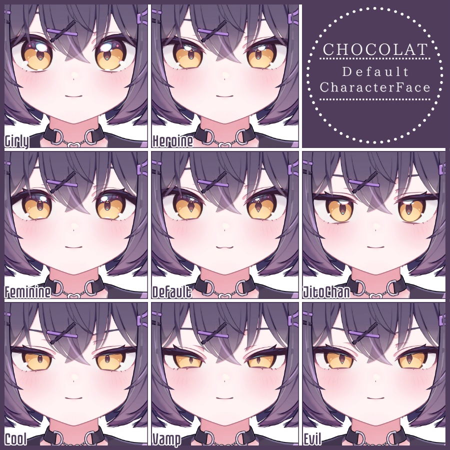 💗24h限定無料増加中💗【FREE/無料】Chocolat100Type❥動くまばたきFace&PoseAnimations ⌖ ݁˚