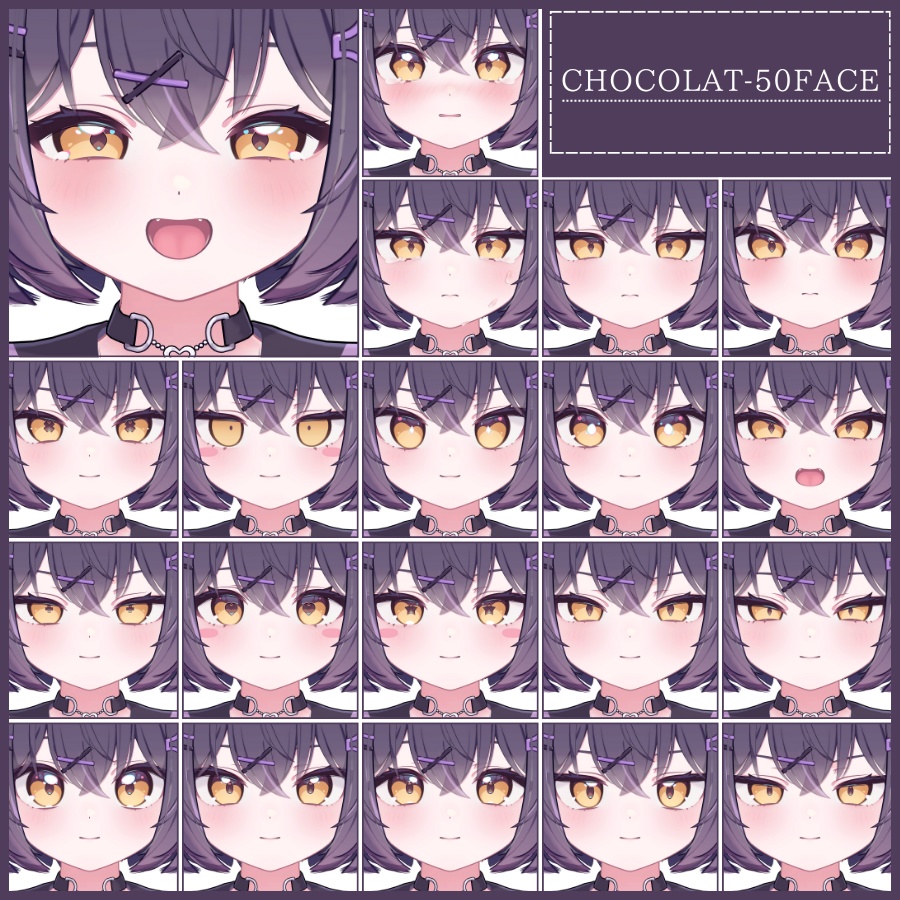 💗24h限定無料増加中💗【FREE/無料】Chocolat100Type❥動くまばたきFace&PoseAnimations ⌖ ݁˚