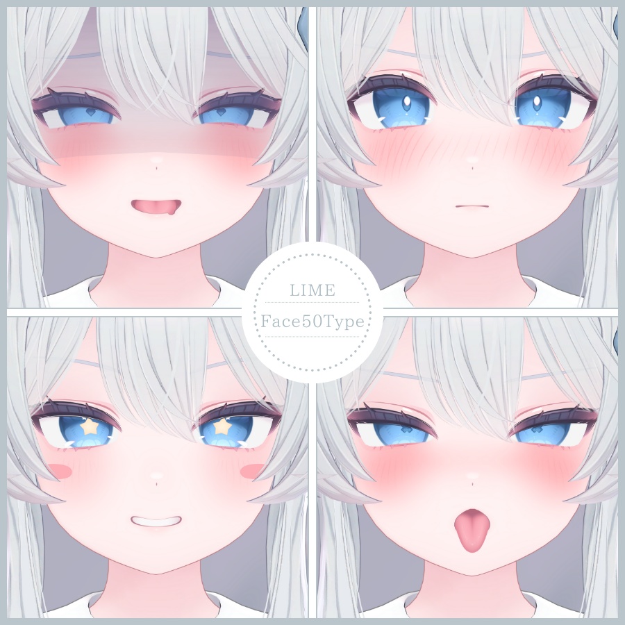 💗48h限定無料増加中💗【FREE/無料】Lime100Type❥動くまばたきFace&PoseAnimations ⌖ ݁˚