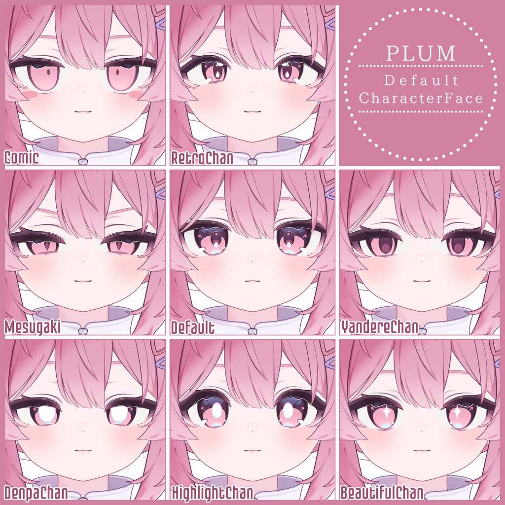 💗~1/11sale【FREE/無料】Plum100Type❥動くまばたきFace&PoseAnimations ⌖ ݁˚