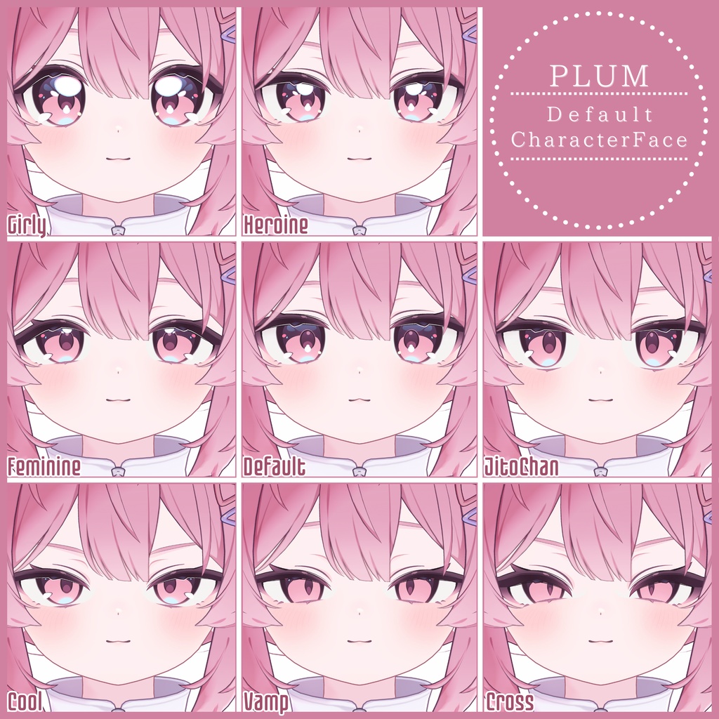 💗~1/11sale【FREE/無料】Plum100Type❥動くまばたきFace&PoseAnimations ⌖ ݁˚