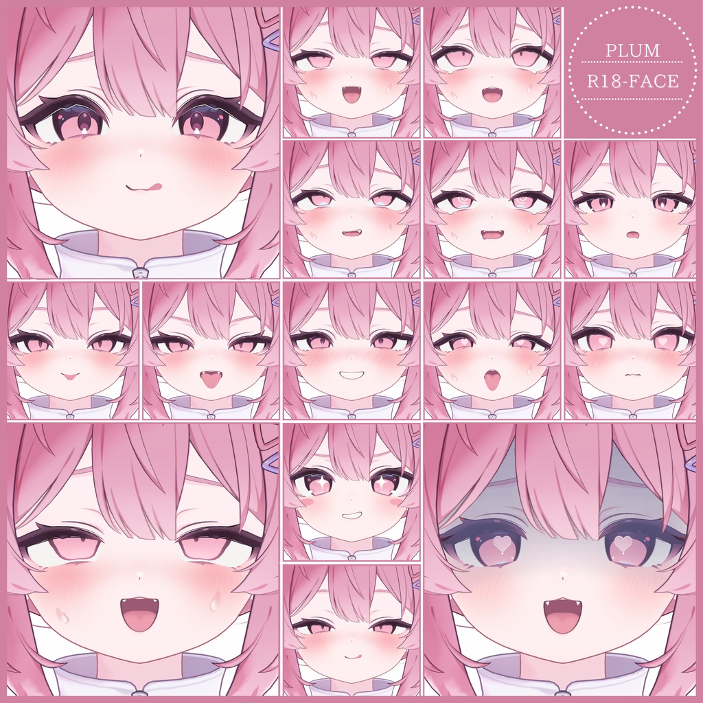 💗~1/11sale【FREE/無料】Plum100Type❥動くまばたきFace&PoseAnimations ⌖ ݁˚