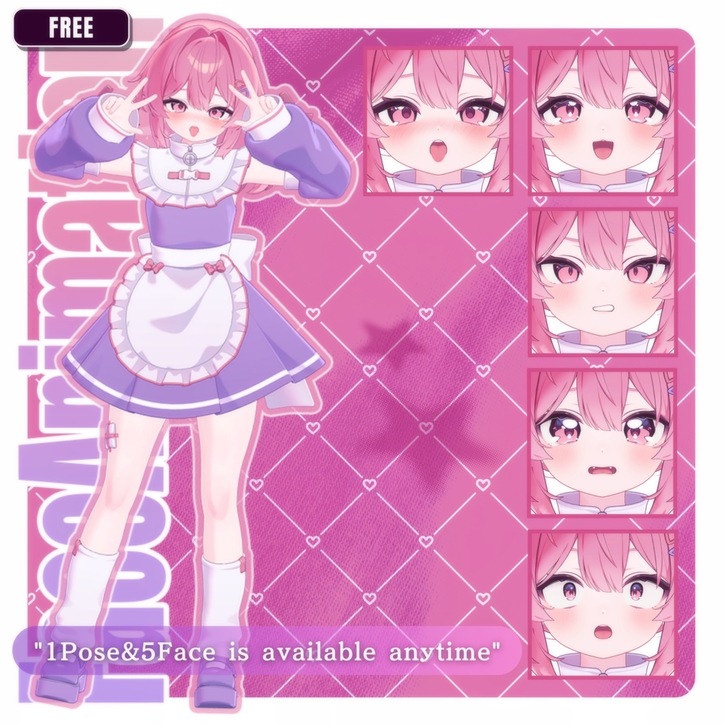 💗~1/11sale【FREE/無料】Plum100Type❥動くまばたきFace&PoseAnimations ⌖ ݁˚
