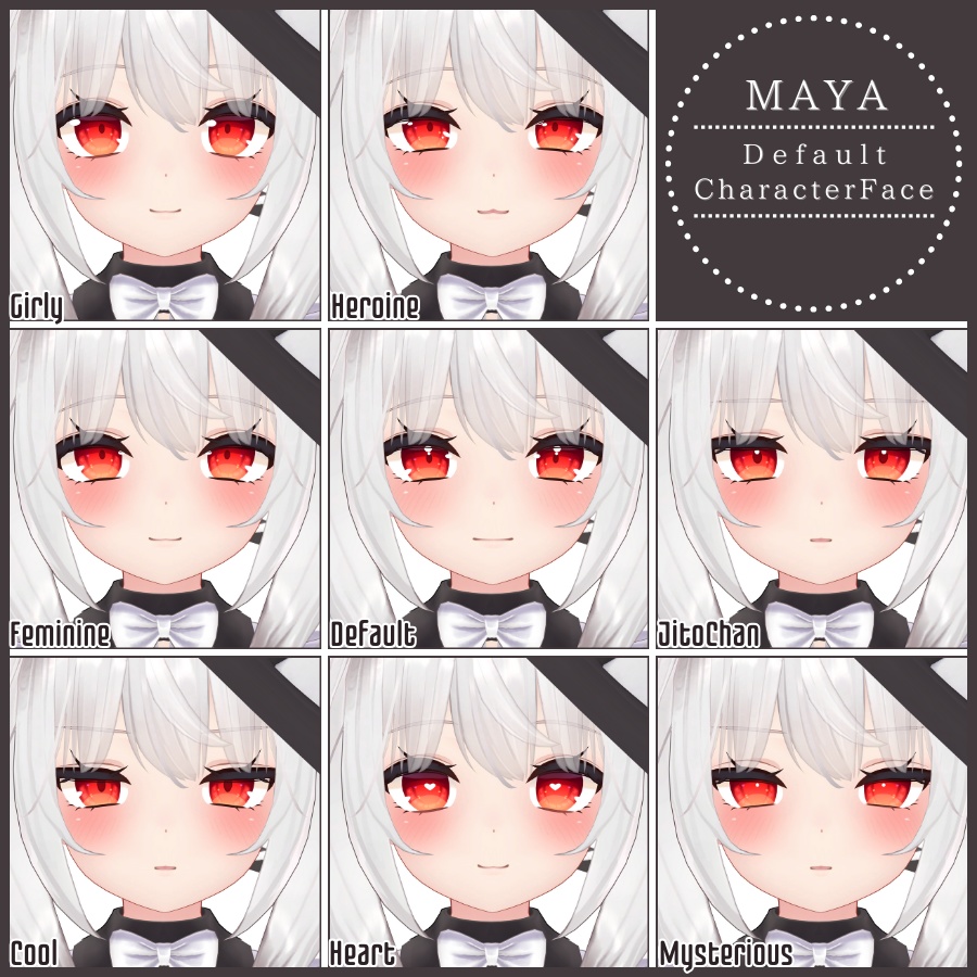 🎁48h限定FREE🎁【FREE/無料】Maya100Type❥動くまばたきFace&PoseAnimations ⌖ ݁˚
