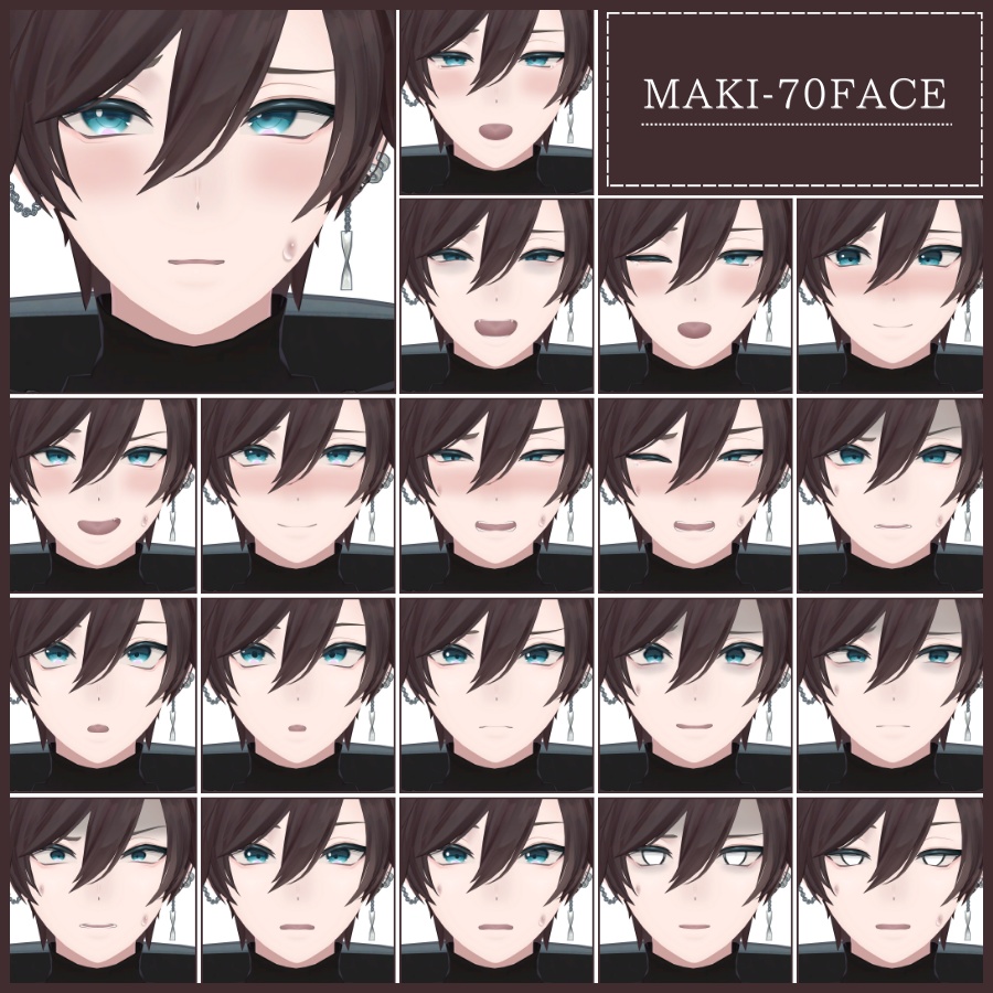 🎁48h限定FREE🎁【FREE/無料】Maki100Type❥動くまばたきFace&PoseAnimations ⌖ ݁˚