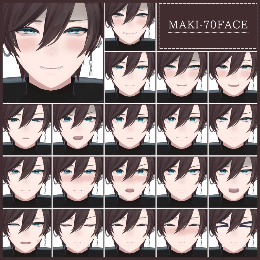 🎁48h限定FREE🎁【FREE/無料】Maki100Type❥動くまばたきFace&PoseAnimations ⌖ ݁˚