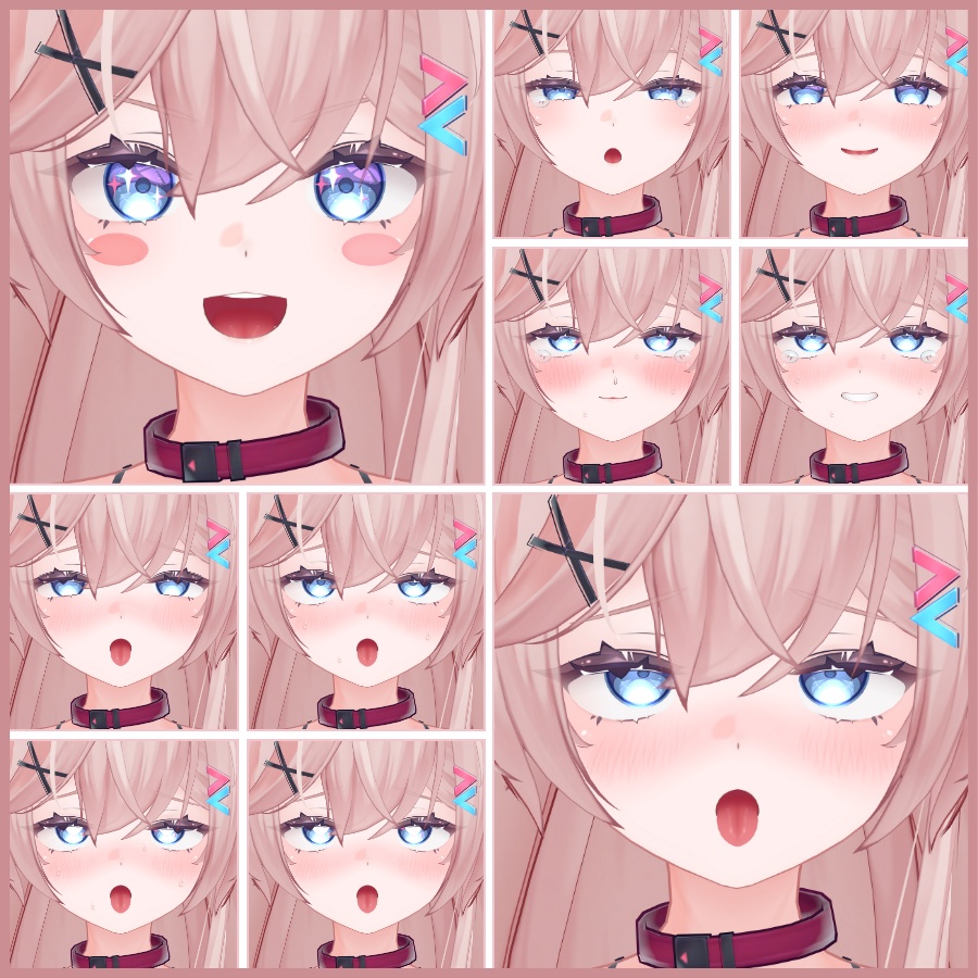 🎁48h限定FREE🎁【FREE/無料】Perula100Type❥動くまばたきFace&PoseAnimations ⌖ ݁˚