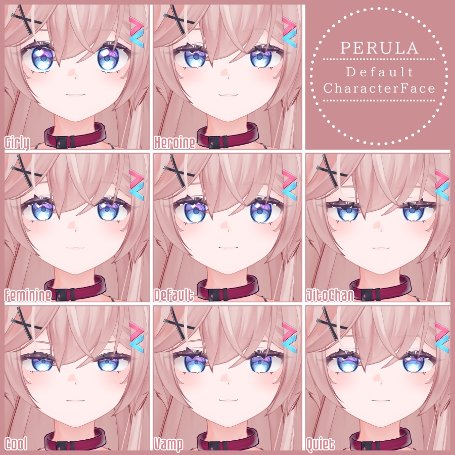 🎁48h限定FREE🎁【FREE/無料】Perula100Type❥動くまばたきFace&PoseAnimations ⌖ ݁˚