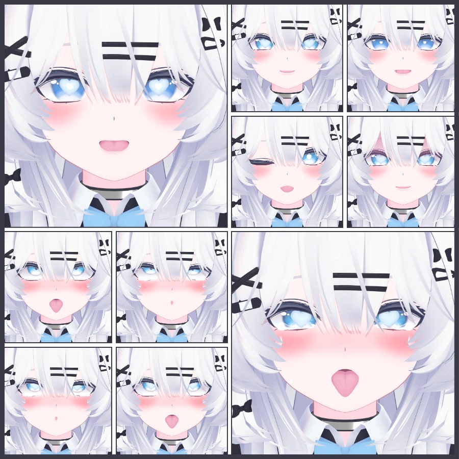 🎁24h限定FREE🎁【FREE/無料】Mizuki100Type❥動くまばたきFace&PoseAnimations ⌖ ݁˚