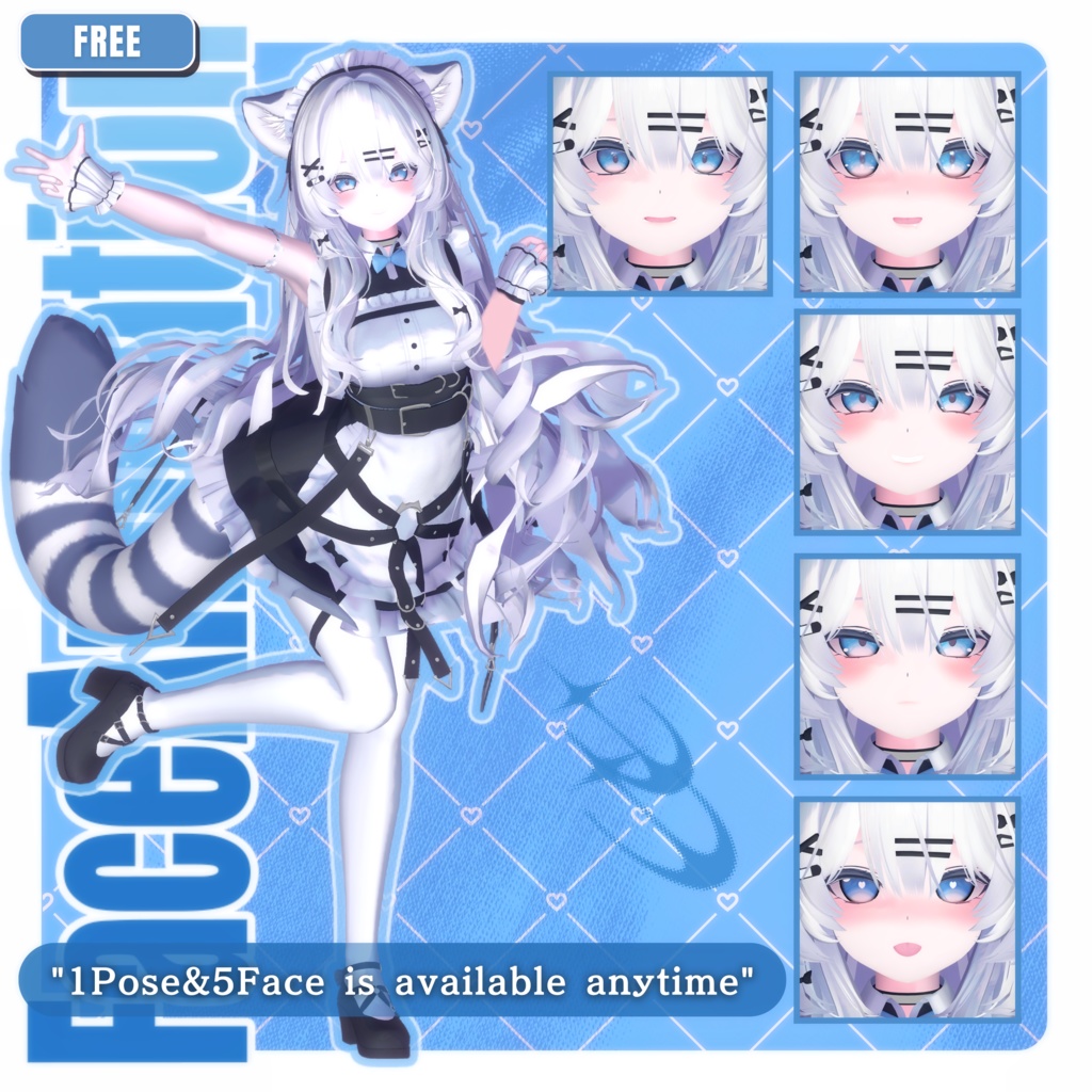 🎁24h限定FREE🎁【FREE/無料】Mizuki100Type❥動くまばたきFace&PoseAnimations ⌖ ݁˚