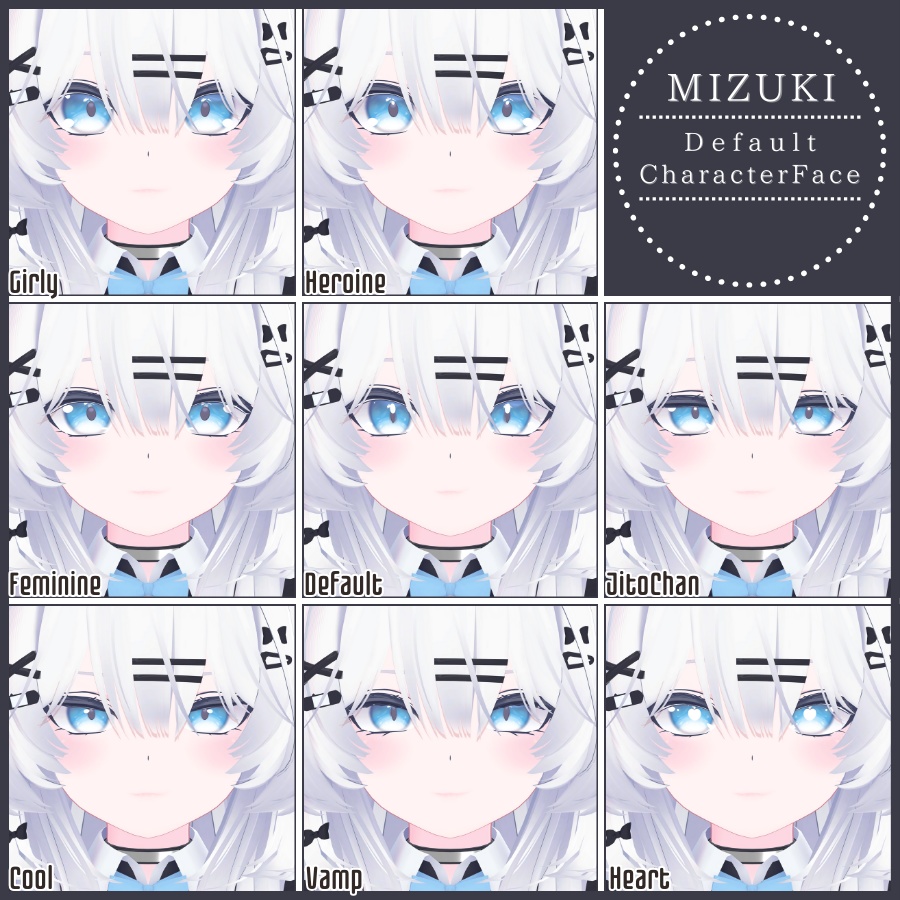 🎁24h限定FREE🎁【FREE/無料】Mizuki100Type❥動くまばたきFace&PoseAnimations ⌖ ݁˚