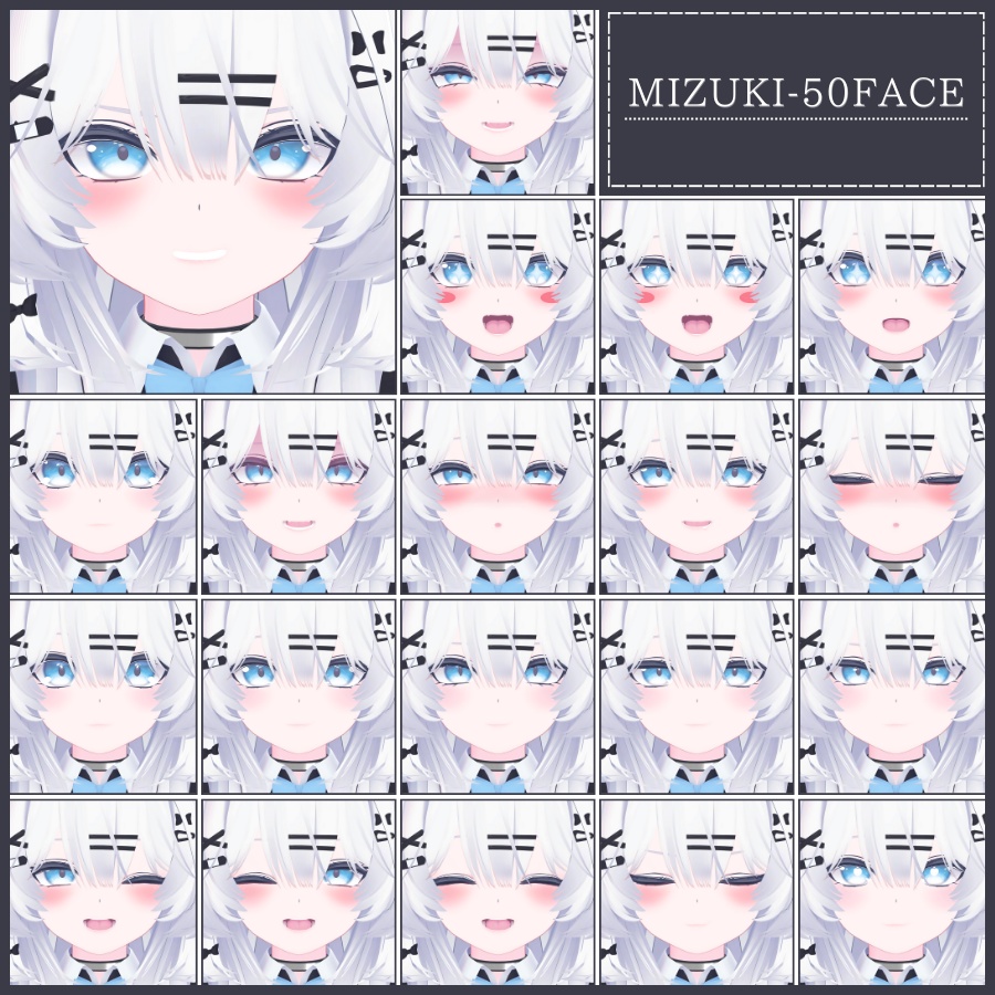 🎁24h限定FREE🎁【FREE/無料】Mizuki100Type❥動くまばたきFace&PoseAnimations ⌖ ݁˚