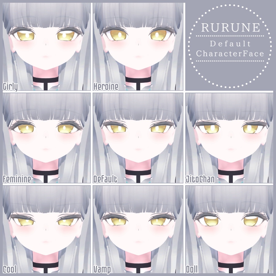 🎁24h限定FREE🎁【FREE/無料】Rurune100Type❥動くまばたきFace&PoseAnimations ⌖ ݁˚