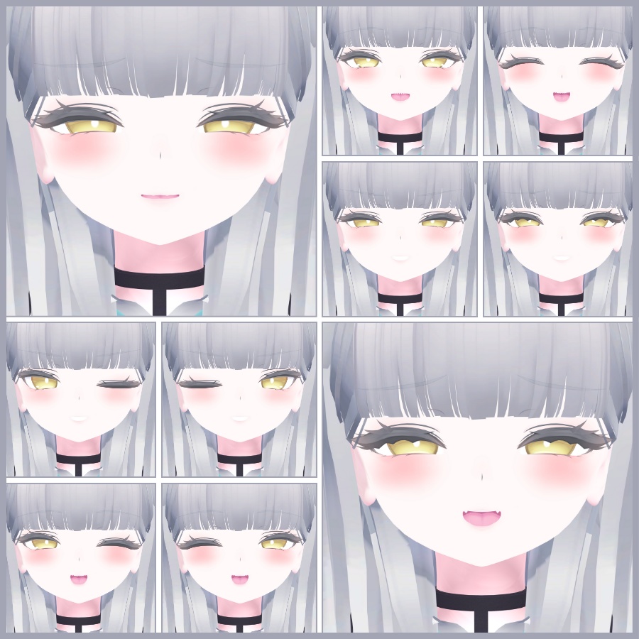 🎁24h限定FREE🎁【FREE/無料】Rurune100Type❥動くまばたきFace&PoseAnimations ⌖ ݁˚