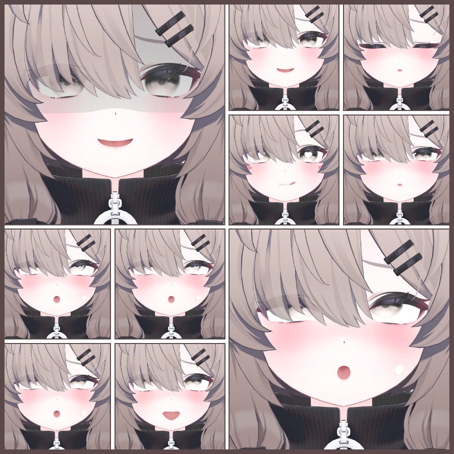 🎁24h限定FREE🎁【FREE/無料】Mafuyu100Type❥動くまばたきFace&PoseAnimations ⌖ ݁˚