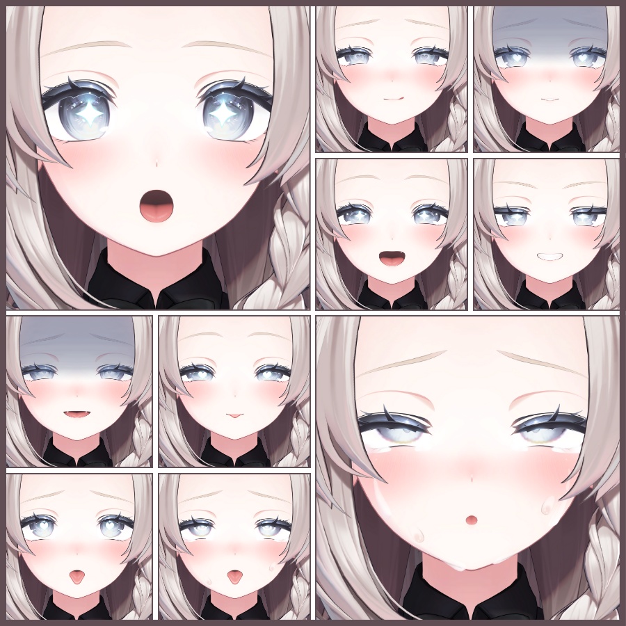 🎁24h限定FREE🎁【FREE/無料】Shinano100Type❥動くまばたきFace&PoseAnimations ⌖ ݁˚