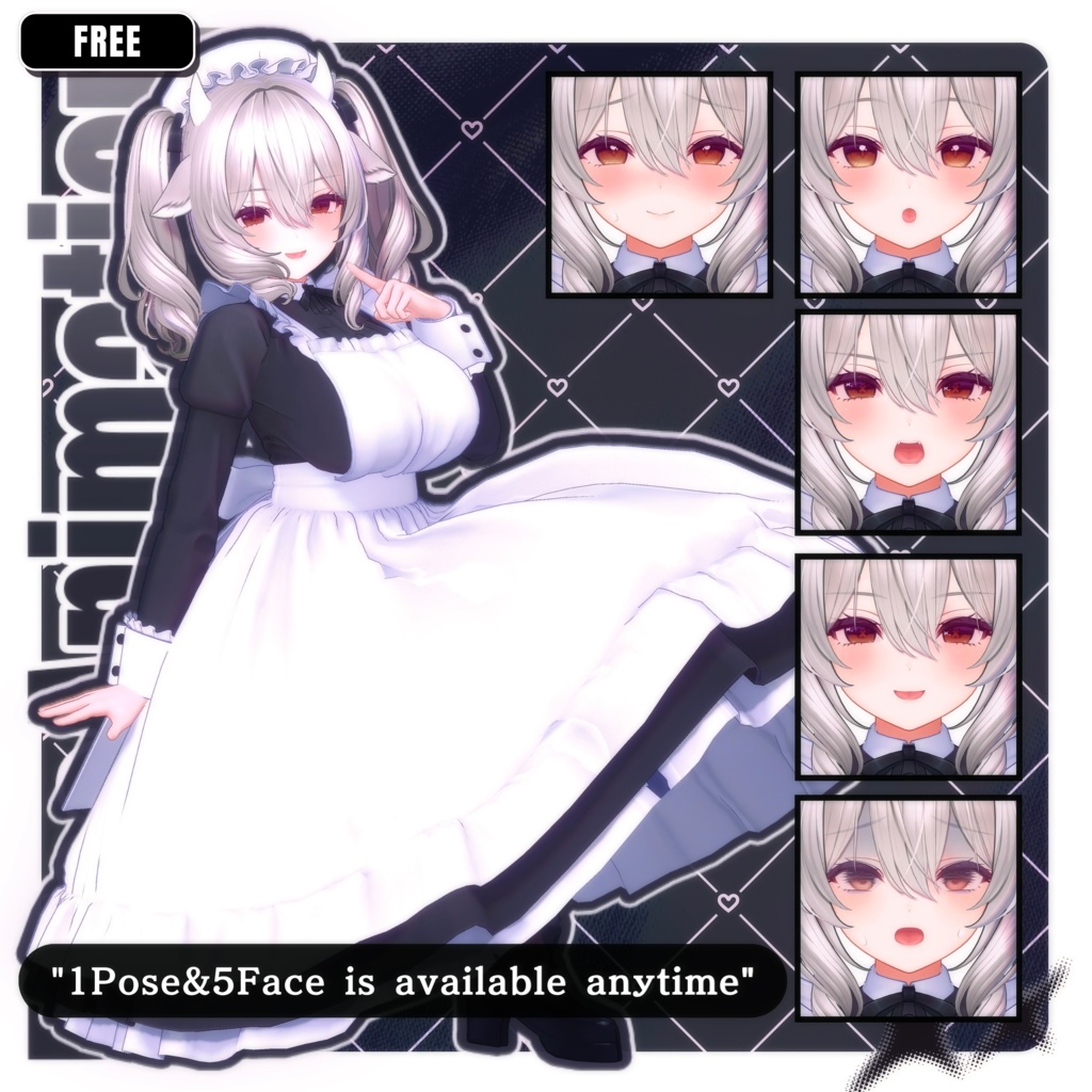 🎁24h限定FREE🎁【FREE/無料】Milltina100Type❥動くまばたきFace&PoseAnimations ⌖ ݁˚