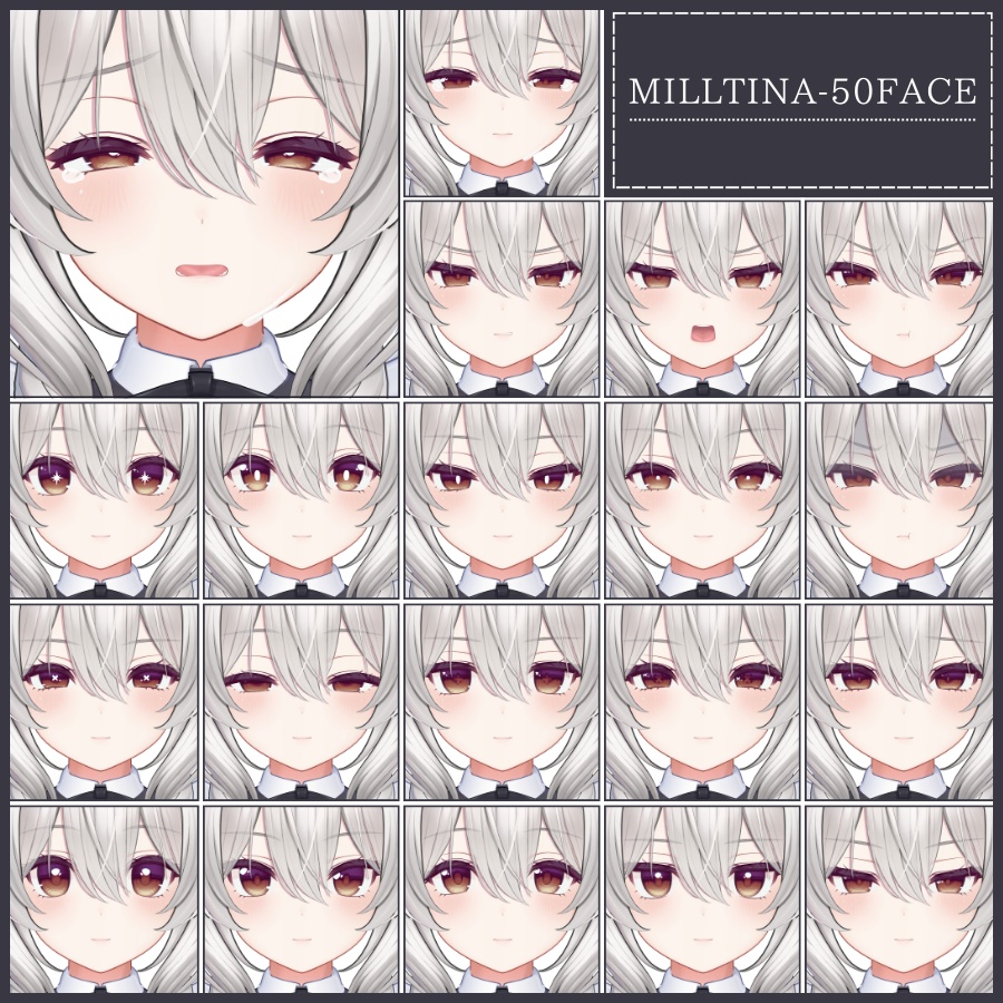 🎁24h限定FREE🎁【FREE/無料】Milltina100Type❥動くまばたきFace&PoseAnimations ⌖ ݁˚