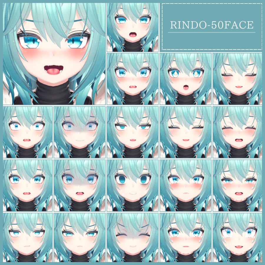 🎁24h限定FREE🎁【FREE/無料】Rindo100Type❥動くまばたきFace&PoseAnimations ⌖ ݁˚