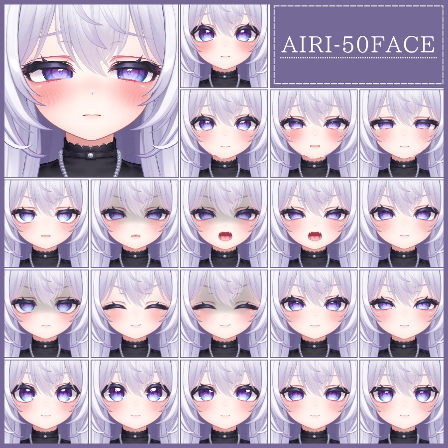 🎁24h限定FREE🎁【FREE/無料】Airi100Type❥動くまばたきFace&PoseAnimations ⌖ ݁˚