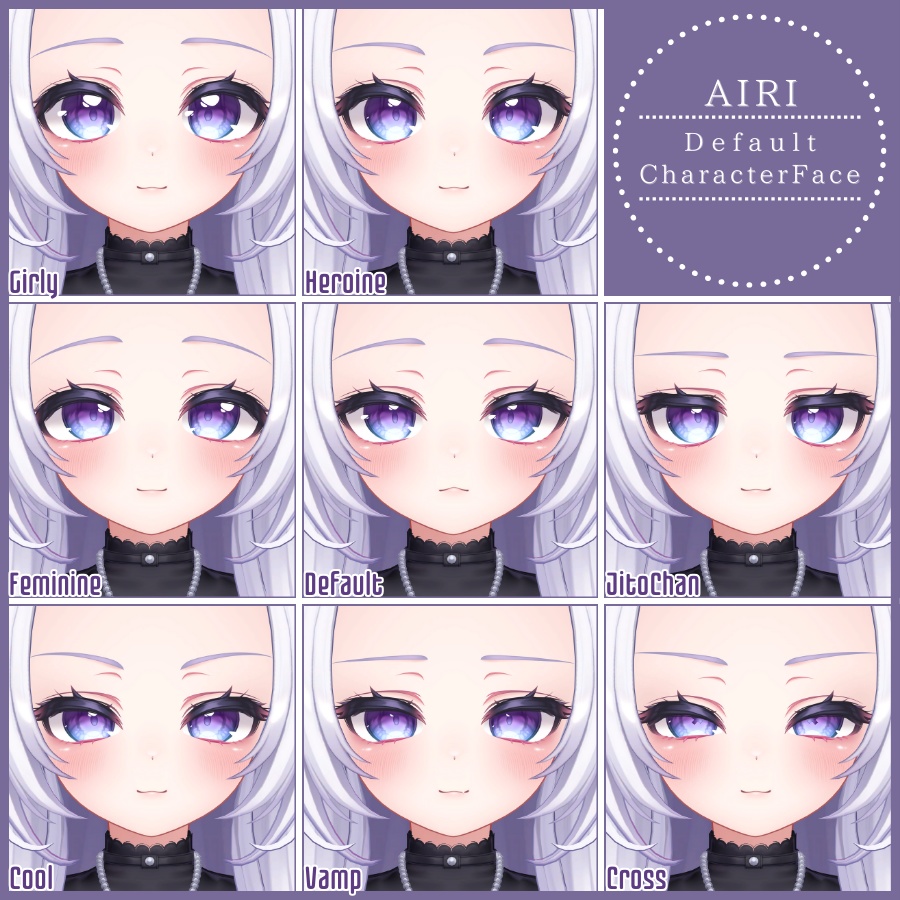 🎁24h限定FREE🎁【FREE/無料】Airi100Type❥動くまばたきFace&PoseAnimations ⌖ ݁˚