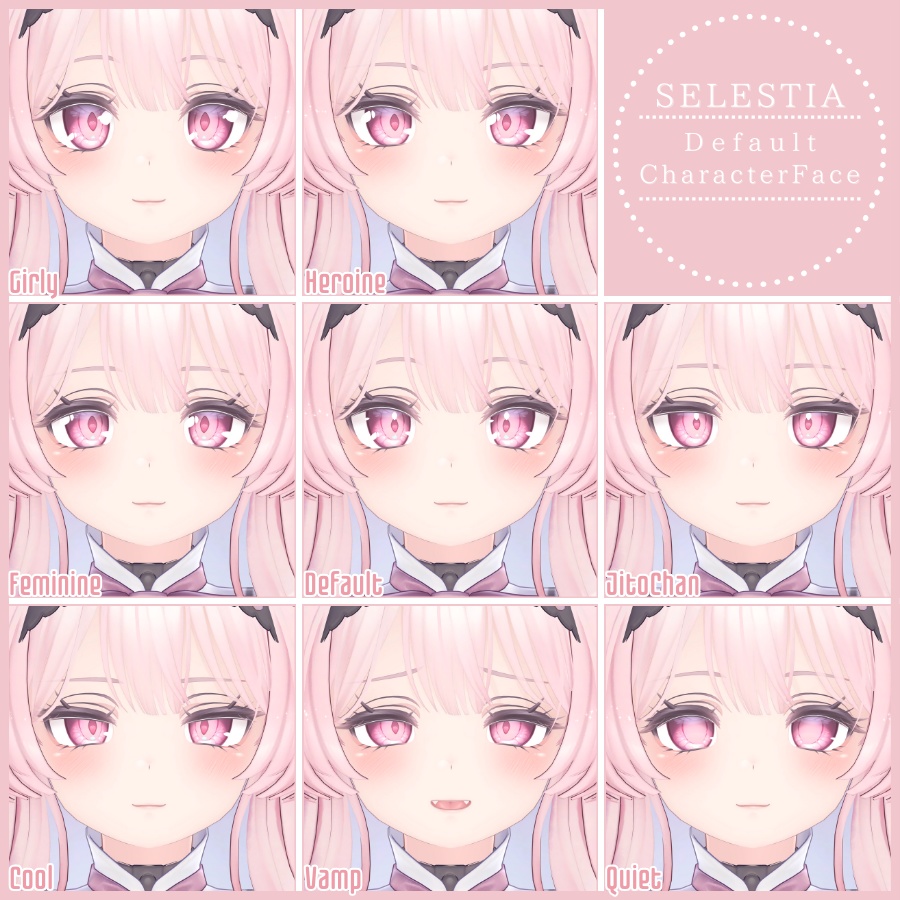 🎁24h限定FREE🎁【FREE/無料】Selestia100Type❥動くまばたきFace&PoseAnimations ⌖ ݁˚
