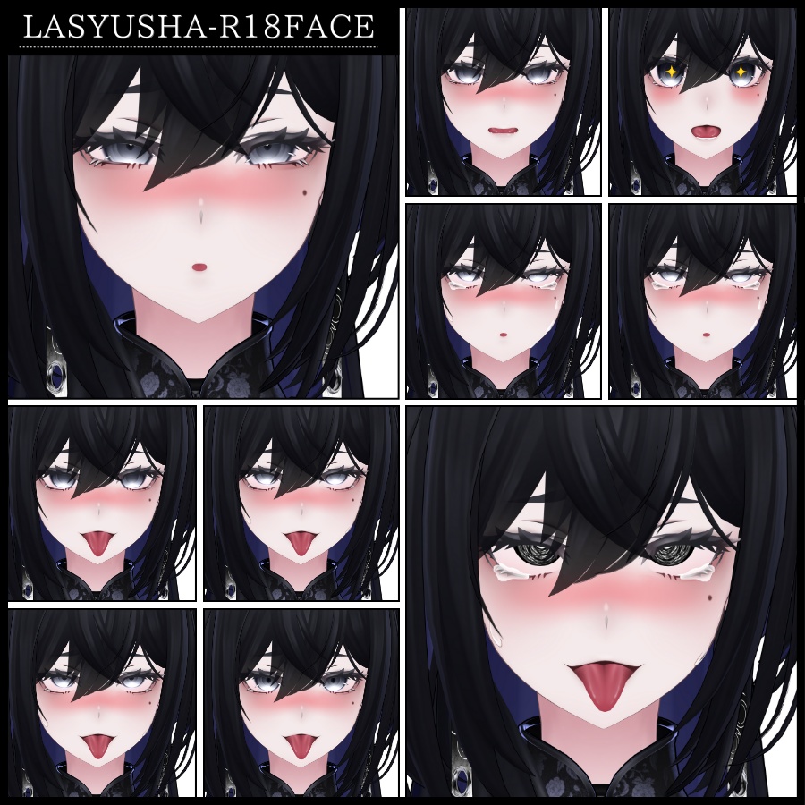 🎁24h限定FREE🎁【FREE/無料】Lasyusha100Type❥動くまばたきFace&PoseAnimations ⌖ ݁˚