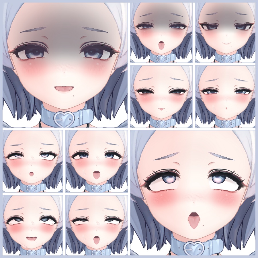 ⏰️48h限定無料配布増加中~!~2/15sale【FREE/無料】Kumaly100Type❥動くまばたきFace&PoseAnimations ⌖ ݁˚