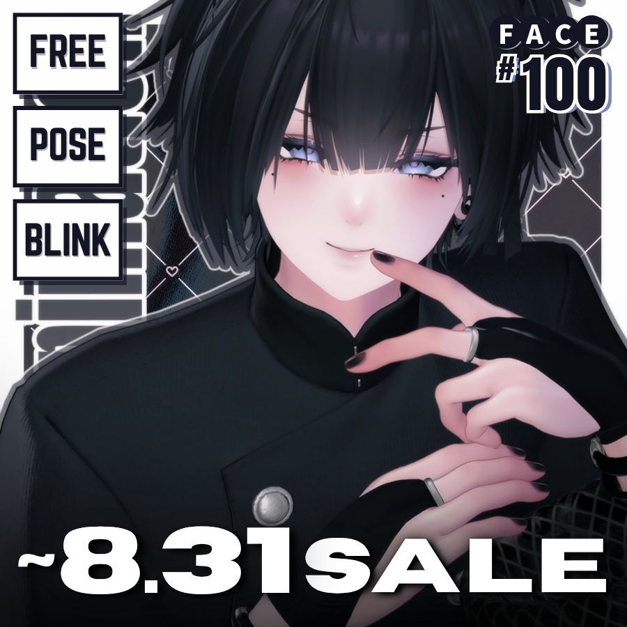 ！！SALE~8.31 ！！ 💗【FREE/無料】Nakiya100Type❥動くまばたきFace&PoseAnimations ⌖ ݁˚